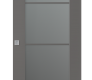 Avon 4 Lite Vetro Gray Matte Modern Interior Barn Door by Belldinni