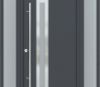 MODERN FRONT STEEL DOOR WITH 2 SIDELITES ZEPHYR ANTRACIT/WHITE 61 1/16" X 81 11/16" RHI