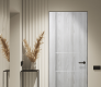 Avon 01 2H Ribeira Ash Modern Interior Frameless Door by Belldinni