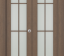 Avon 8 Lite Vetro Pecan Nutwood Modern Interior Bifold Doors by Belldinni