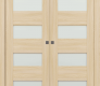 Avon 07-08 Vetro Loire Ash Modern Interior Double Pocket Doors by Belldinni
