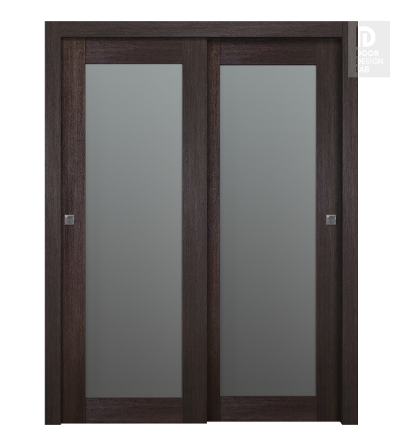 Avon 207 Vetro Veralinga Oak Modern Interior Bypass Doors by Belldinni
