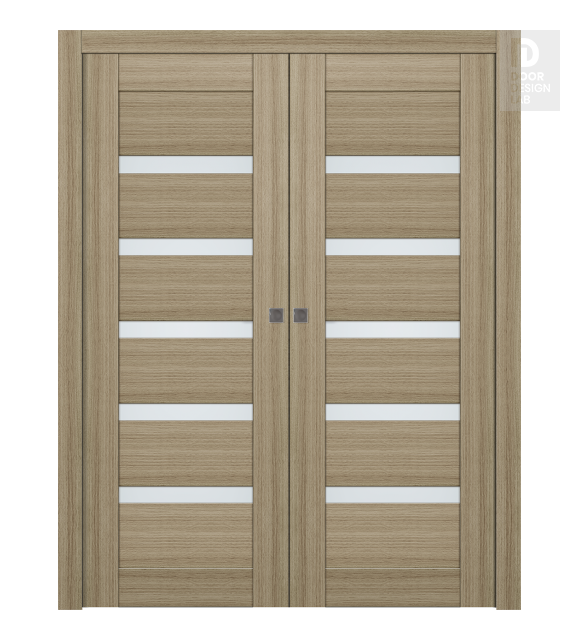 Avon 07-04 Vetro Shambor Modern Interior Double Pocket Doors by Belldinni