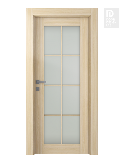 Avon 8 Lite Vetro Loire Ash Modern Interior Door by Belldinni