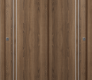 Optima 2V Pecan Nutwood Modern Interior Bypass Doors by Belldinni