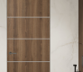 Optima 4H Pecan Nutwood Modern Interior Frameless Door by Belldinni
