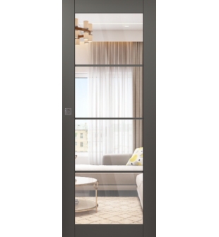 Avon 4 Lite Clear Vetro Gray Matte Hidden barn