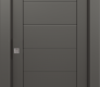 Perla Vetro Gray Matte Modern Interior Pocket Door by Belldinni