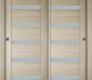 Leora Vetro Shambor Modern Interior Bypass Doors by Belldinni