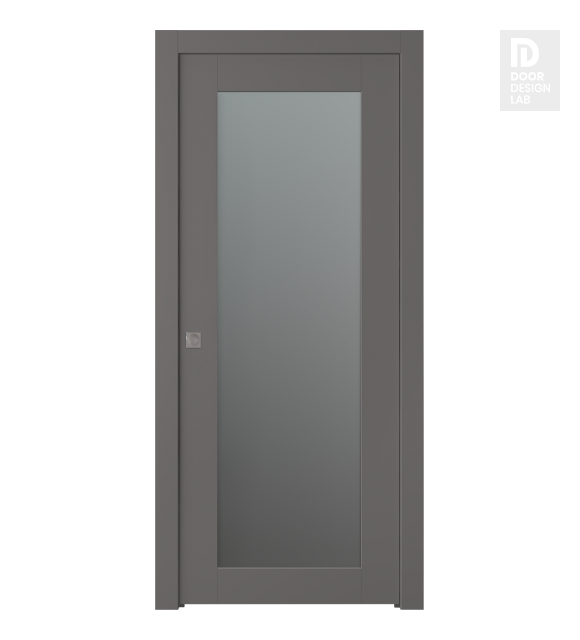 Avon 207 Vetro Gray Matte Modern Interior Pocket Door by Belldinni
