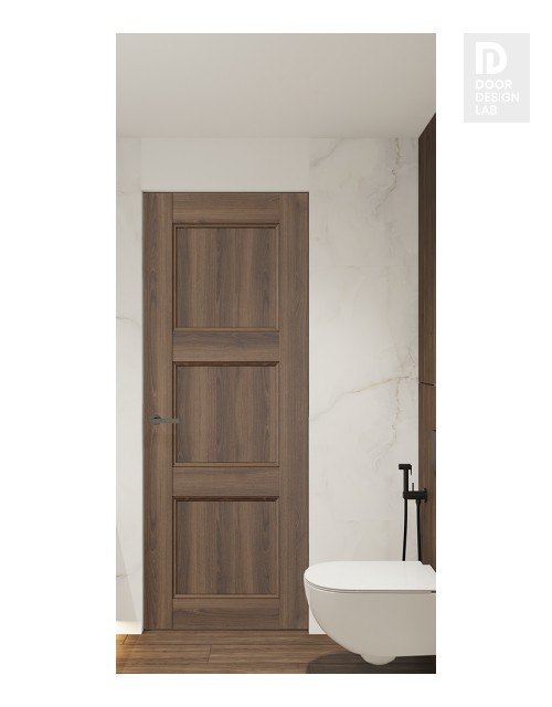 Oxford Uno 07 2Rn Pecan Nutwood Modern Interior Frameless Door by Belldinni