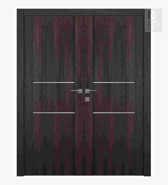 Avon 01 2H Veralinga Oak Modern Interior Double Swing Doors by Belldinni