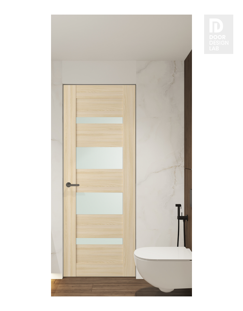 Avon 07-01 Vetro Loire Ash Modern Interior Frameless Door by Belldinni