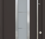 MODERN FRONT STEEL DOOR ARGOS BROWN/WHITE 37 7/16" X 95 11/16" LHI + TRANSOM