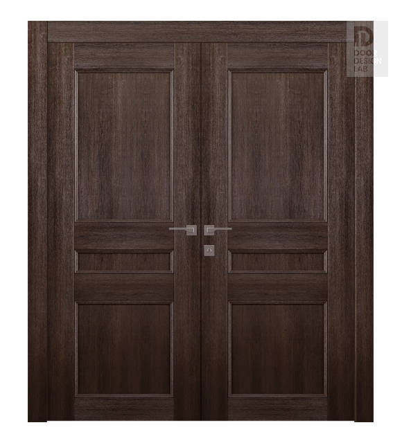 Oxford Uno 07 2R Veralinga Oak Modern Interior Double Swing Doors by Belldinni