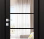 Avon 5 Lite Clear Vetro Black Matte Modern Interior Door by Belldinni