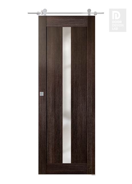 Avon 101 Vetro Veralinga Oak Modern Interior Barn Door by Belldinni