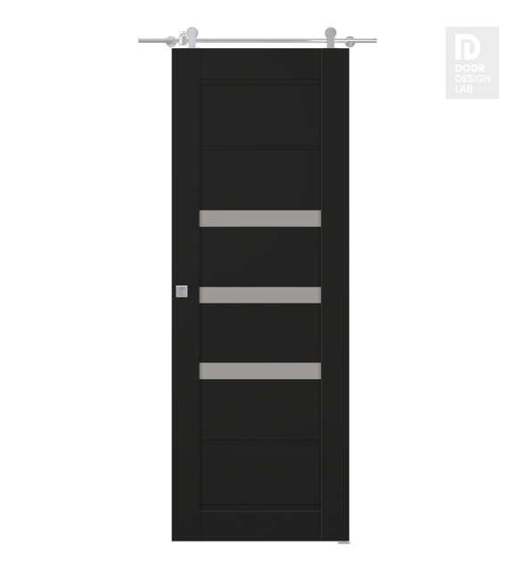 Rita Vetro Black Matte Modern Interior Barn Door by Belldinni