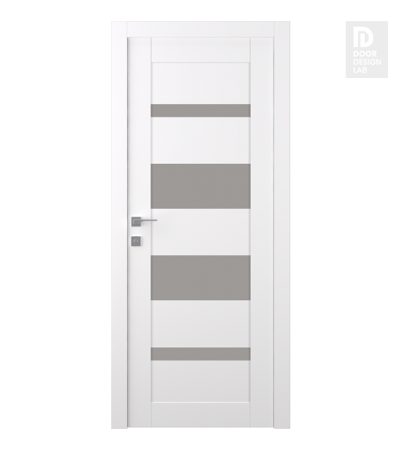 Mirella Vetro Snow White Modern Interior Door by Belldinni