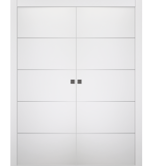 Optima 4H Snow White Double pocket doors