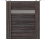 Imma Vetro Gray Oak Modern Interior Barn Door by Belldinni