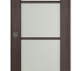 Avon 4 Lite Vetro Veralinga Oak Modern Interior Barn Door by Belldinni