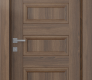 Oxford Duo 07 4R Pecan Nutwood Modern Interior Door by Belldinni