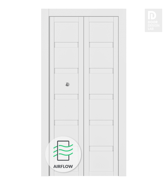 Louver Snow White Modern Interior Bifold Doors by Belldinni