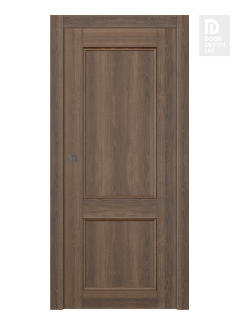 Oxford Uno 07 R Pecan Nutwood Modern Interior Pocket Door by Belldinni