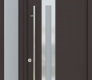 MODERN FRONT STEEL DOOR ZEPHYR BROWN/WHITE 49 1/4" X 95 11/16" RHI + SIDELITE LEFT/TRANSOM