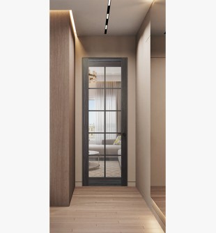 Palladio 10 Lite Clear Vetro Gray Oak Frameless