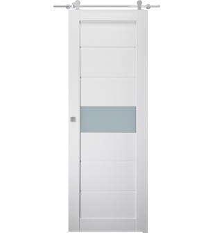 Edna Vetro Bianco Noble Barn doors