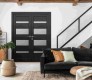 Mirella Vetro Black Matte Double doors