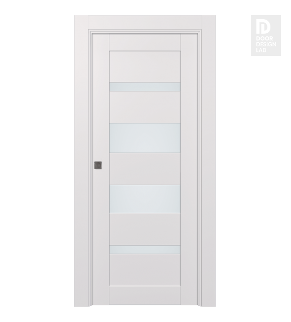 Avon 07-01 Vetro Snow White Modern Interior Pocket Door by Belldinni