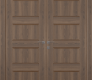 Oxford Uno 07 3R Pecan Nutwood Modern Interior Double Swing Doors by Belldinni