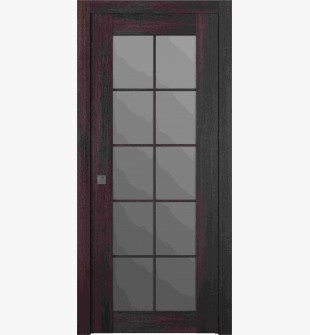 Avon 10 Lite Vetro Veralinga Oak Pocket doors