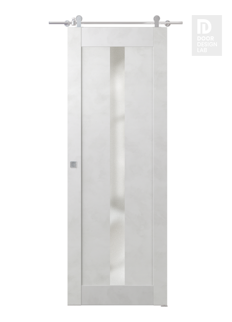 Avon 101 Vetro Light Urban Modern Interior Barn Door by Belldinni