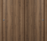 Optima Pecan Nutwood Modern Interior Bypass Doors by Belldinni