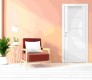 DOOR SLAB SMART PRO H3G 4H VETRO POLAR WHITE 18" X 80" X 1 3/4" TEMPERED FROSTED GLASS