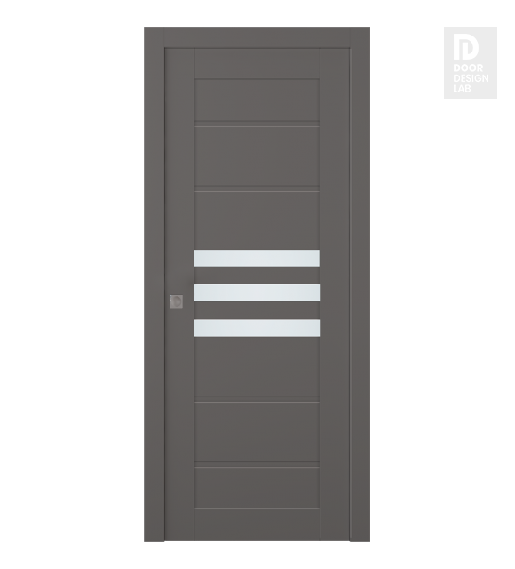 Dome Vetro Gray Matte Modern Interior Pocket Door by Belldinni