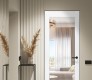 Palladio 207 Clear Vetro Bianco Noble Modern Interior Frameless Door by Belldinni