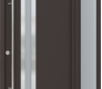 MODERN FRONT STEEL DOOR ZEPHYR BROWN/WHITE 49 1/4" X 81 11/16" RHI + SIDELITE RIGHT