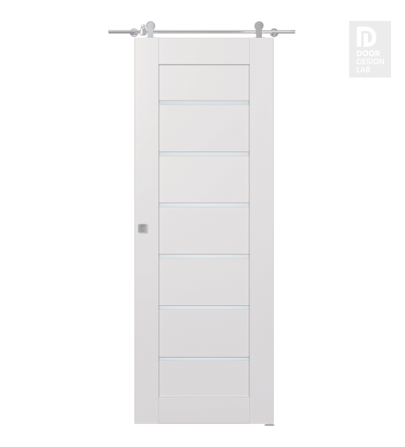 Avon 07-02 Vetro Snow White Modern Interior Barn Door by Belldinni