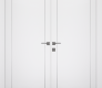 Optima 2U Snow White Modern Interior Double Swing Doors by Belldinni