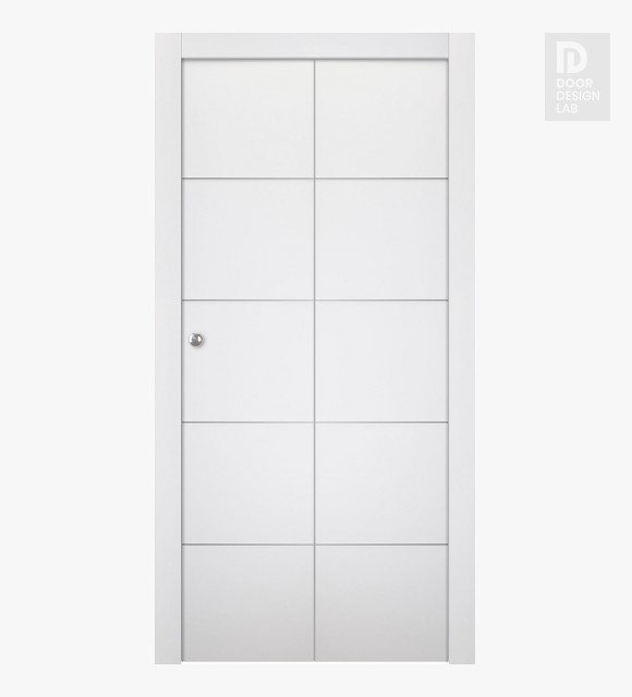 Palladio 4H Bianco Noble Modern Interior Bifold Doors by Belldinni