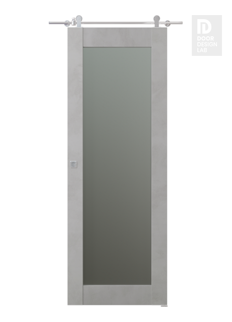 Avon 207 Vetro Light Urban Modern Interior Barn Door by Belldinni