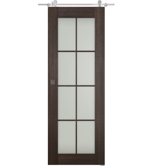 Avon 8 Lite Vetro Veralinga Oak Barn doors