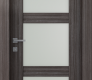 Palladio 3 Lite Vetro Gray Oak Modern Interior Door by Belldinni