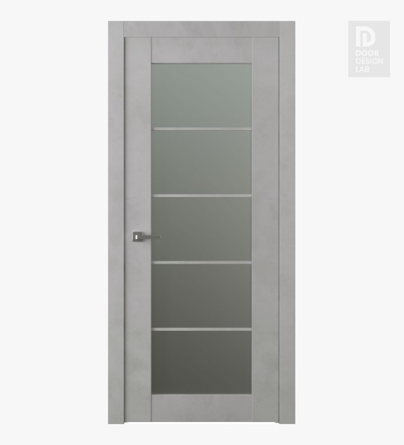 Avon 5 Lite Vetro Light Urban Modern Interior Door by Belldinni