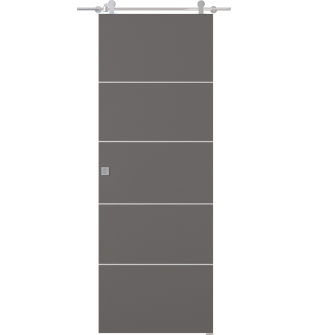 Optima 4H Gray Matte Barn doors